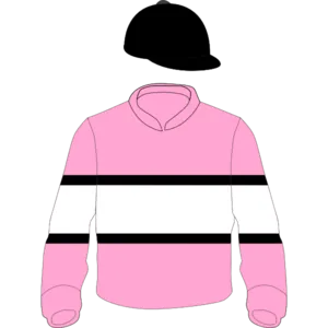 Dusty pink, white and black hoop and armbands, black cap